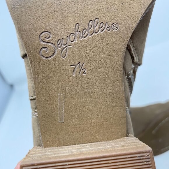 Seychelles Dwelling Bootie Size 7.5 Ankle Boot Western Stacked Heel Leather - Picture 9 of 12